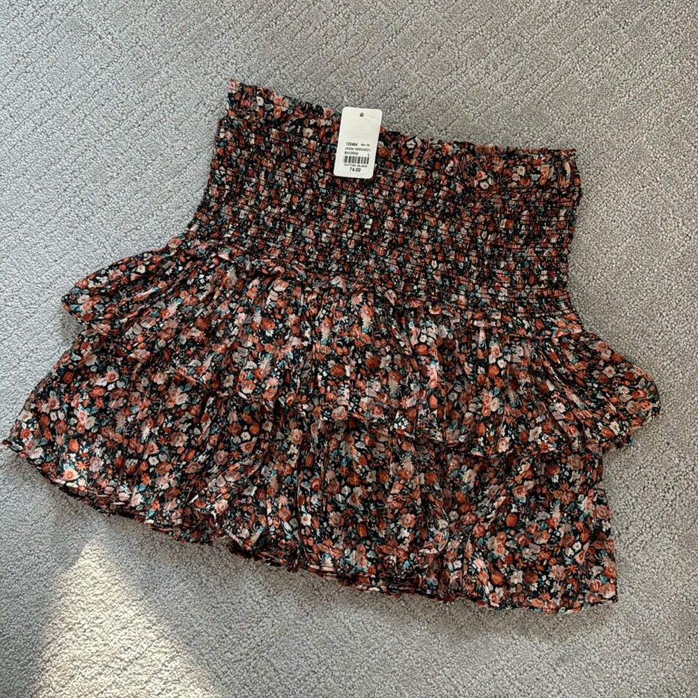 Cotton Island Floral Print Skirt NWTS